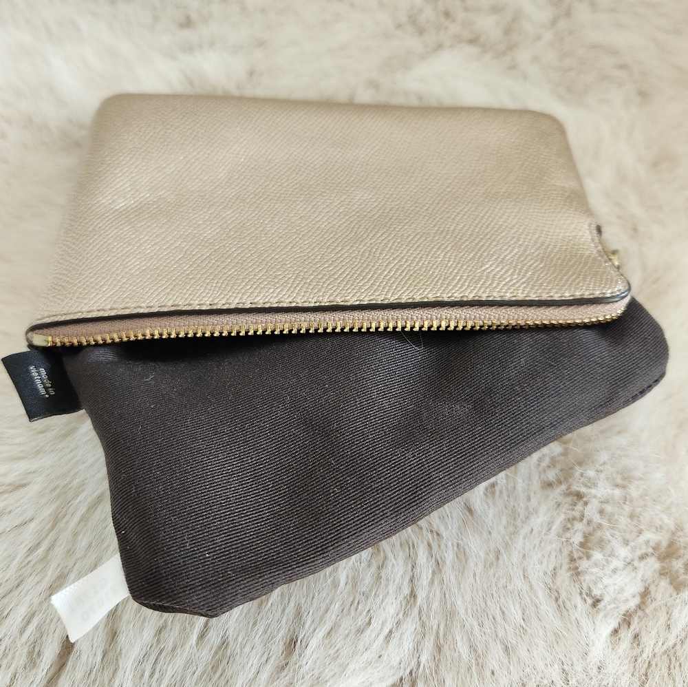 Lk NEW COACH Zipper Wristlet Wallet Pouch +2 Free Satin Twillys - Picture 5 of 10